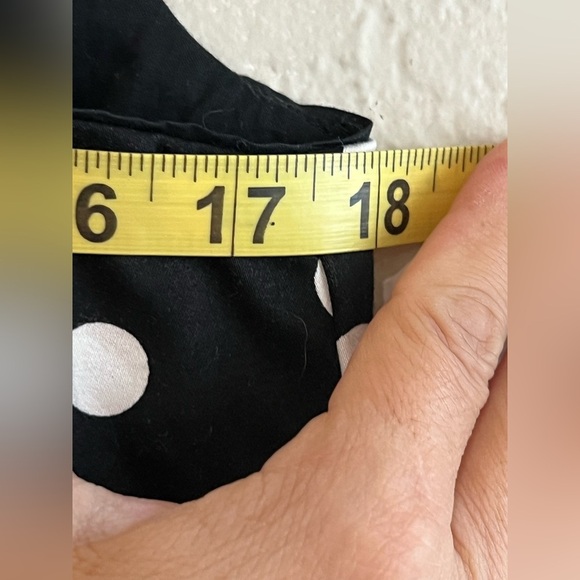 White House Black Market COTTON SATEEN POLKA DOT FIT-AND FLARE DRESS Sz 4 - Picture 9 of 13